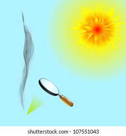 solar power, abstract vector art illustration; image contains transparency