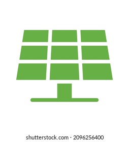 Solar Power Eco icon. Vector graphic glyph style isolated on white background