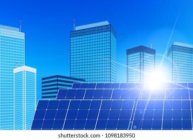 Solar power generation energy background