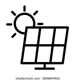 icono del generador de energía solar. Icono de turbina eólica ecológica Sostenibilidad ambiental. Plantilla de símbolo ecológica para la ilustración vectorial del logotipo de la colección web y el diseño gráfico