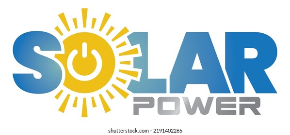 Solar Power Graphic | Logo for Energy Companies | Renewable Electricity Symbol