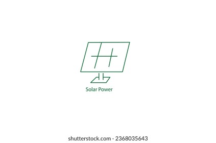 Icono de vectores de energía solar y biodiversidad verde: Aprovechar la energía limpia para una vida sostenible en un formato escalable