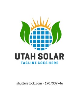 diseño del logotipo de la red de energía solar