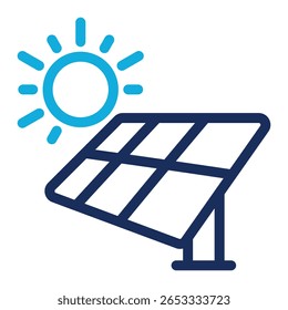 Solar Power Icon Element For Design