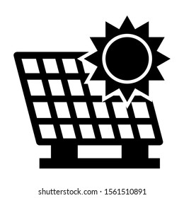 solar power icon isolated sign symbol vector illustration - high quality black style vector icons
