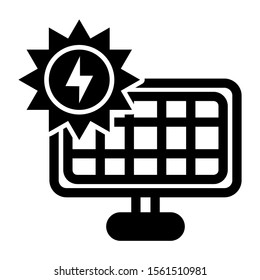 solar power icon isolated sign symbol vector illustration - high quality black style vector icons
