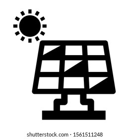 solar power icon isolated sign symbol vector illustration - high quality black style vector icons
