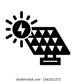 solar power icon isolated sign symbol vector illustration - high quality black style vector icons
