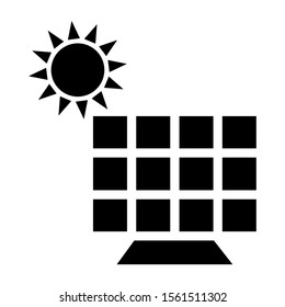 solar power icon isolated sign symbol vector illustration - high quality black style vector icons

