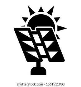 solar power icon isolated sign symbol vector illustration - high quality black style vector icons
