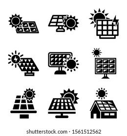 Solar Power Icon Isolated Sign Symbol Vector Illustration - Collection Of High Quality Black Style Vector Icons
