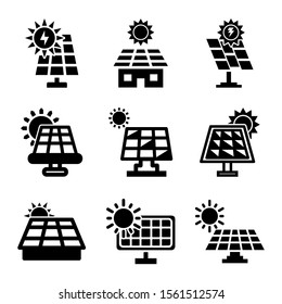 solar power icon isolated sign symbol vector illustration - Collection of high quality black style vector icons
