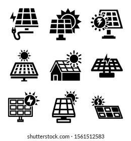 solar power icon isolated sign symbol vector illustration - Collection of high quality black style vector icons
