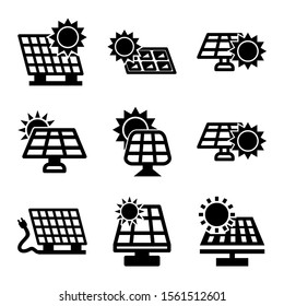 solar power icon isolated sign symbol vector illustration - Collection of high quality black style vector icons
