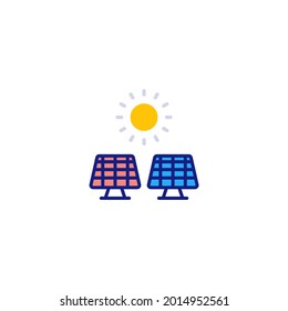 Solar Power icon in vector. Logotype