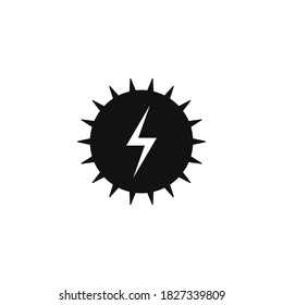 Solar power icon for your website, logo, app, UI, product print. Solar power concept flat Silhouette vector illustration icon