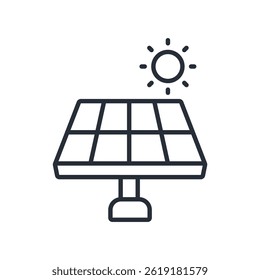 solar power icons isolated on White Background. Flat style design