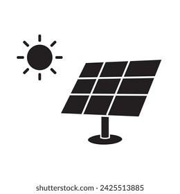 solar power panel icon vector illustration design