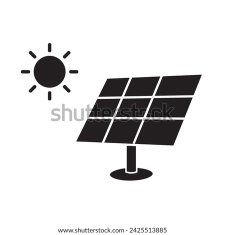 solar power panel icon vector illustration design