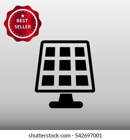Solar Power Panel Vector Icon Illustration