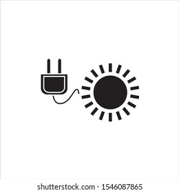 solar power plug simple icon vector