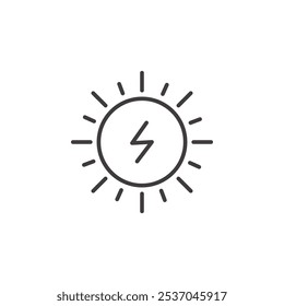SOLAR POWER stroke icon in black