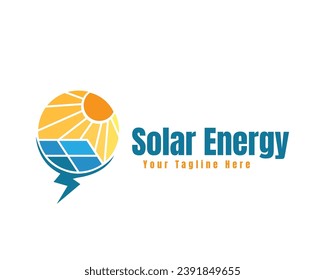 solar power surya panel energy  logo icon symbol design template illustration inspiration
