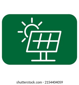 Solar power symbol icon, vector illustration. Conservation saving support and solution. Energy sign and symbol. Isolated on white background. vector illustration flat design. Environment.