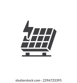 Solar Power vector icon. filled flat sign for mobile concept and web design. Solar panel energy glyph icon. Symbol, logo illustration. Vector graphics