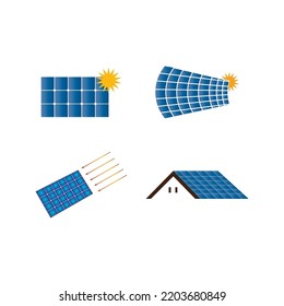 solar power vector icon. illustration logo template