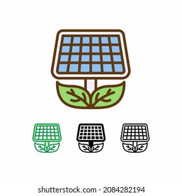 solar power vector icon isolated on white background. Ecology icon. filled line, outline, solid icon. Signs and symbols can be used for web, logo, mobile app, UI, UX