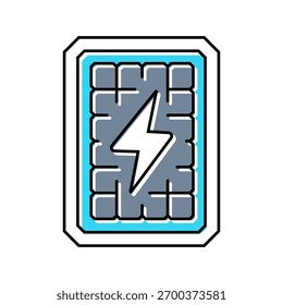 solar powered color icon vector. solar powered sign. isolated symbol illustration
