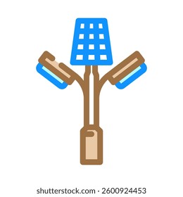 solar powered light eco conscious color icon vector. solar powered light eco conscious sign. isolated symbol illustration