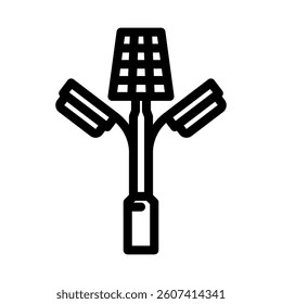 solar powered light eco conscious line icon vector. solar powered light eco conscious sign. isolated contour symbol black illustration