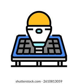 solar powered light eco conscious color icon vector. solar powered light eco conscious sign. isolated symbol illustration