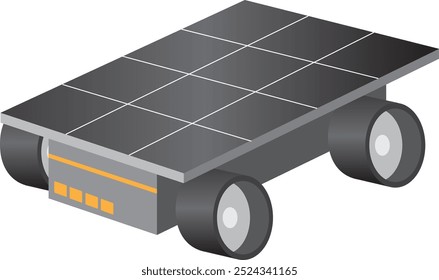 Solar powered robot car in action in science