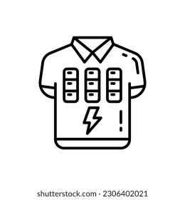 Solar Powered Shirt icon in vector. Illustration