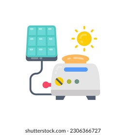 Solar Powered Toaster icon in vector. Illustration