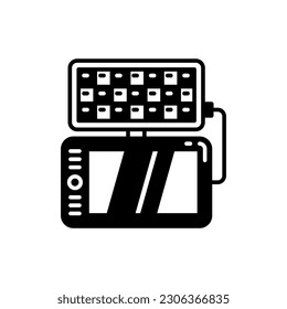 Solar Powered TV Symbol in Vektorgrafik. Illustration