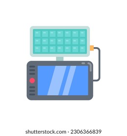 Icono Solar Powered TV en vector. Ilustración