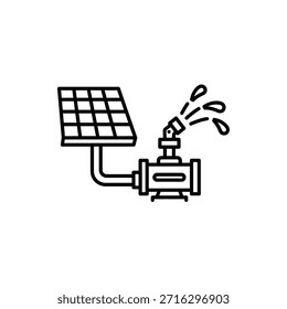 sistema de bomba de água alimentado por energia solar