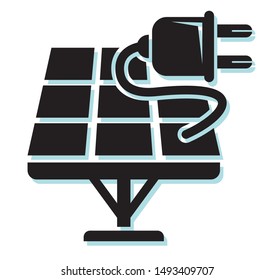 Solar PV - Electricity Generation - Icon as EPS 10 File