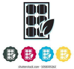 Solar PV Panels - Icon as EPS 10 File