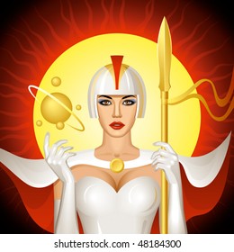 Solar Queen. Vector