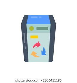 Solar Recycle Bin icon in vector. Illustration