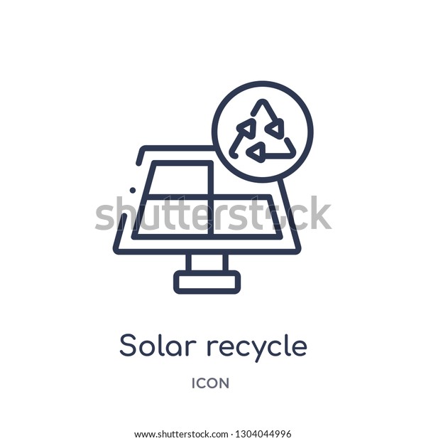 solar\
recycle icon from user interface outline collection. Thin line\
solar recycle icon isolated on white\
background.