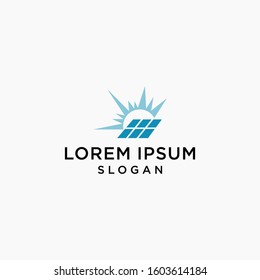 solar roof logo simple premium