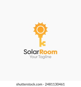 Diseño de Plantilla de Vector con logotipo de habitación solar. Bueno para los negocios, la puesta en marcha, la agencia y la Organización