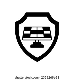 Solar shield Vector Icon which can easily modify or edit

