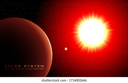 Solar shining and the planets are spinning around.